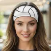 Fashnzfab Volleyball Game Day Sporty Print Stretch Headband In Gray