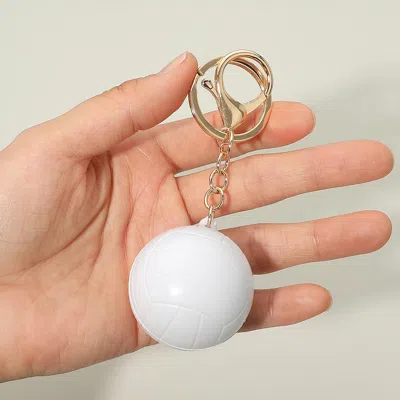 Fashnzfab Volleyball Keychain Bag Charm In White