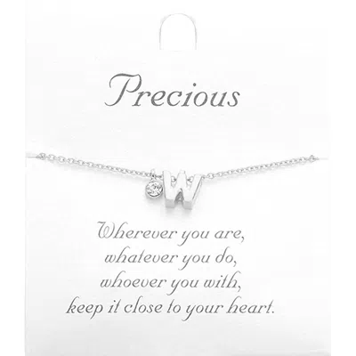 Fashnzfab -w- Monogram Monogram Initial Pendant Necklace In Metallic