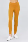 Fashnzfab Waist Elastic Band Ponte Pants In Multi