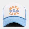 Fashnzfab Wake Lake Mesh Back Trucker Hat In Multi