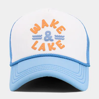Fashnzfab Wake Lake Mesh Back Trucker Hat In Multi