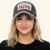Fashnzfab Walk By Faith Message Patch Vintage Baseball Cap In Black