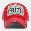 Fashnzfab Walk By Faith Vintage Baseball Cap In Pink