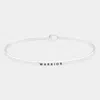 Fashnzfab Warrior Brass Thin Metal Hook Bracelet Rhodium In Multi