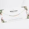 Fashnzfab Warrior Morse Code Pendant Necklace In Multi