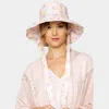 Fashnzfab Watercolored Chin Tie Bucket Hat In Yellow