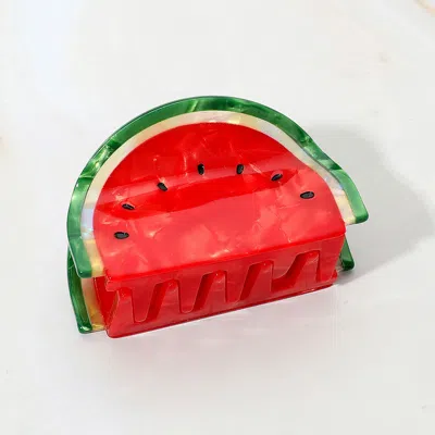 Fashnzfab Watermelon Hair Claw Clip In Red
