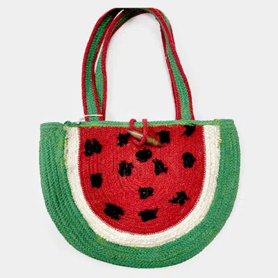 Fashnzfab Watermelon Half Round Shoulder Bag In Multi