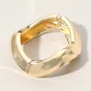 Fashnzfab Wavy Chunky Metal Hinged Bangle Bracelet Gold In Gold