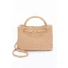 Fashnzfab Weaved Faux Leather Convertible Shoulder Bag