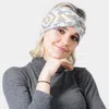 Fashnzfab Western Pattern Knit Headband In Gray