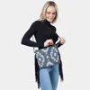 Fashnzfab Western Pattern Tassel Crossbody / Clutch Bag In Gray