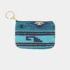 Fashnzfab Western Patterned Coin / Card Purse In Blue