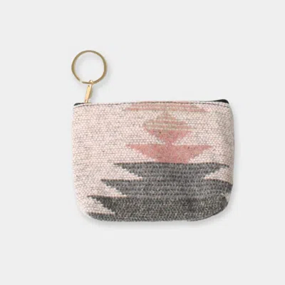 Fashnzfab Western Patterned Coin / Card Purse In Gray