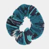 Fashnzfab Western Patterned Scrunchie Hairband In Blue