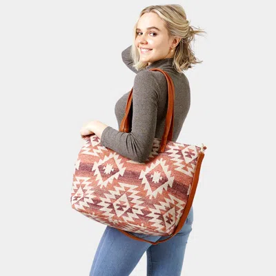 Fashnzfab Western Weekend Tote Bag In Red