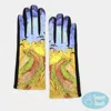 Fashnzfab Wheatfield With Crows Vincent Van Gogh Smart Touch Gloves In Multi