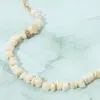 Fashnzfab White Chip Shell Accented Gold Chain Necklace In Multi