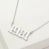 Fashnzfab White Gold Dipped 1981 Birth Year Plate Pendant Necklace In Metallic