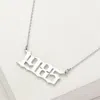 Fashnzfab White Gold Dipped 1985 Birth Year Plate Pendant Necklace In Metallic