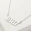 Fashnzfab White Gold Dipped 1987 Birth Year Plate Pendant Necklace In Metallic