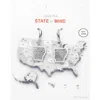 Fashnzfab White Gold Dipped Arkansas State Earrings - Rhodium In Multi