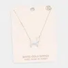 Fashnzfab White Gold Dipped French Boston Terrier Dog Heart Pendant Necklace In Multi