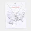 Fashnzfab White Gold Dipped Georgia State Pendant Necklace In Metallic