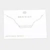 Fashnzfab White Gold Dipped Mama Metal Message Charm Bracelet Rhodium In Multi