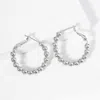 Fashnzfab White Gold Dipped Metal Ball Beaded Hoop Earrings In Multi