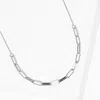 Fashnzfab White Gold Dipped Open Metal Oval Link Necklace In Metallic