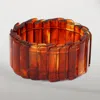 Fashnzfab Wide Marbled Stretch Statement Bracelet In Gray