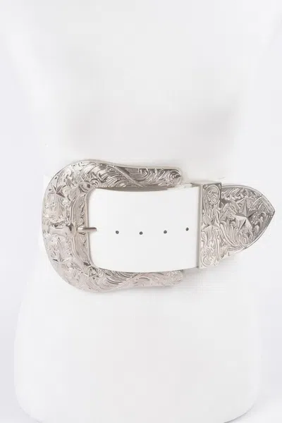 Fashnzfab Wide Plus Size Waist Belt With Big Buckle Design In Multi
