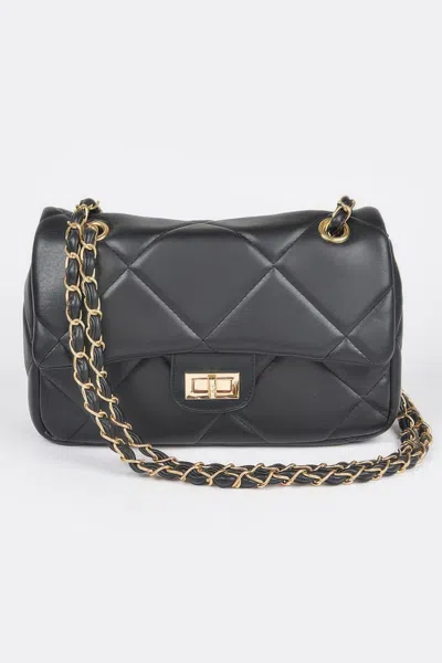 Fashnzfab Wide Quilted Shoulder Bag In Red