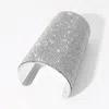Fashnzfab Wide Rhinestone Paved Arm Cuff Bracelet Clear, Rhodium In Multi