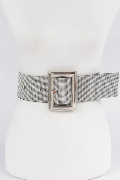 Fashnzfab Wide Stone Plus Size Waist Belt In Multi
