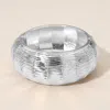Fashnzfab Wide Textured Metal Hinged Bangle Bracelet In Silver