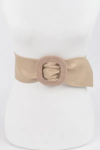 Fashnzfab Wide Waist Belt In Green