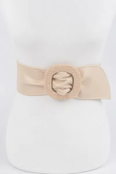 Fashnzfab Wide Waist Belt In Multi