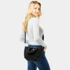 Fashnzfab Wide Wale Corduroy Tote / Crossbody Bag In Black