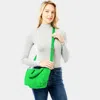 Fashnzfab Wide Wale Corduroy Tote / Crossbody Bag In Green