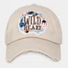 Fashnzfab Wild Heart Vintage Baseball Cap In Sand