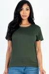 Fashnzfab Women's Basic Short Sleeve T-shirt In Green