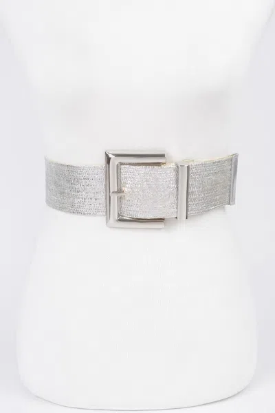 Fashnzfab Women's Clear Pvc Metal Buckle Belt In White