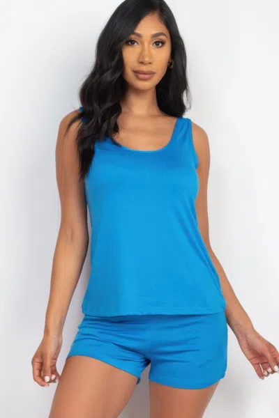Fashnzfab Women's Comfy Tank Top & Shorts Set In Multi