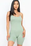 Fashnzfab Women's Crossback Bodycon Romper In Multi