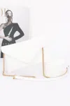 Fashnzfab Women's Enamel Envelope Clutch In White