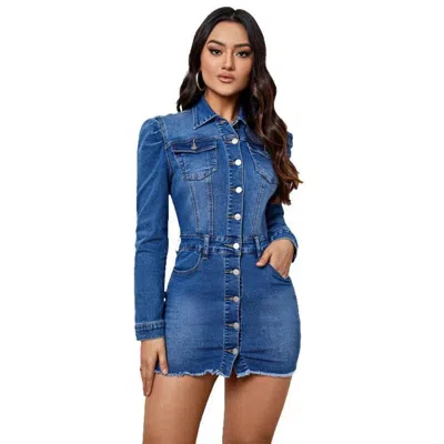 Fashnzfab Women Fashion Denim Dress
