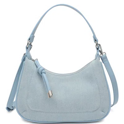 Fashnzfab Women's Fashion Denim Texture Shoulder Crossbody Bag In Blue